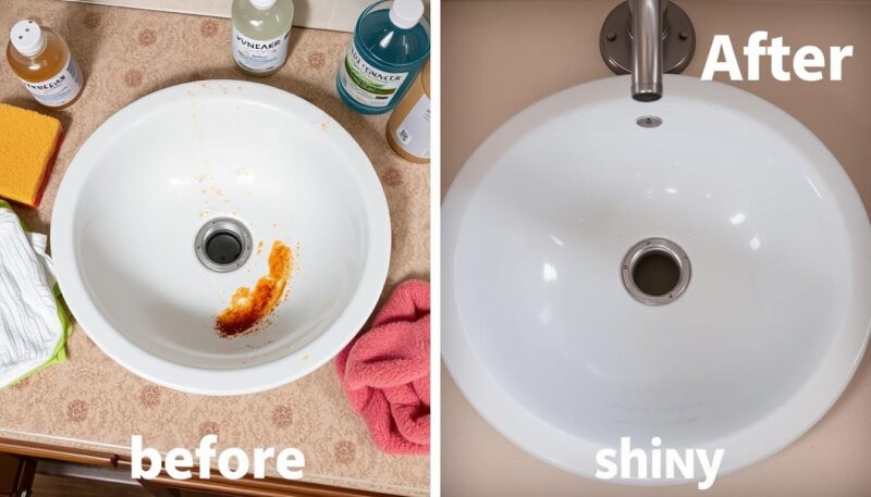 How to Remove Rust from Porcelain Sink?